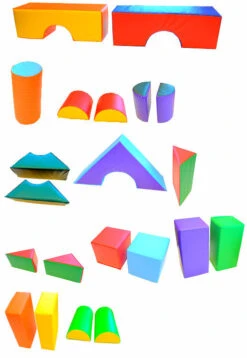 AK Athletic Equipment Soft Play 21-Piece Block Set -Exercise Mat 21 PIECES OF BLOCK SET