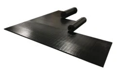 AK Athletic Equipment 14' X 14' X 1 3/8" Roll Up Wrestling Mat -Exercise Mat 3 piece black rolls