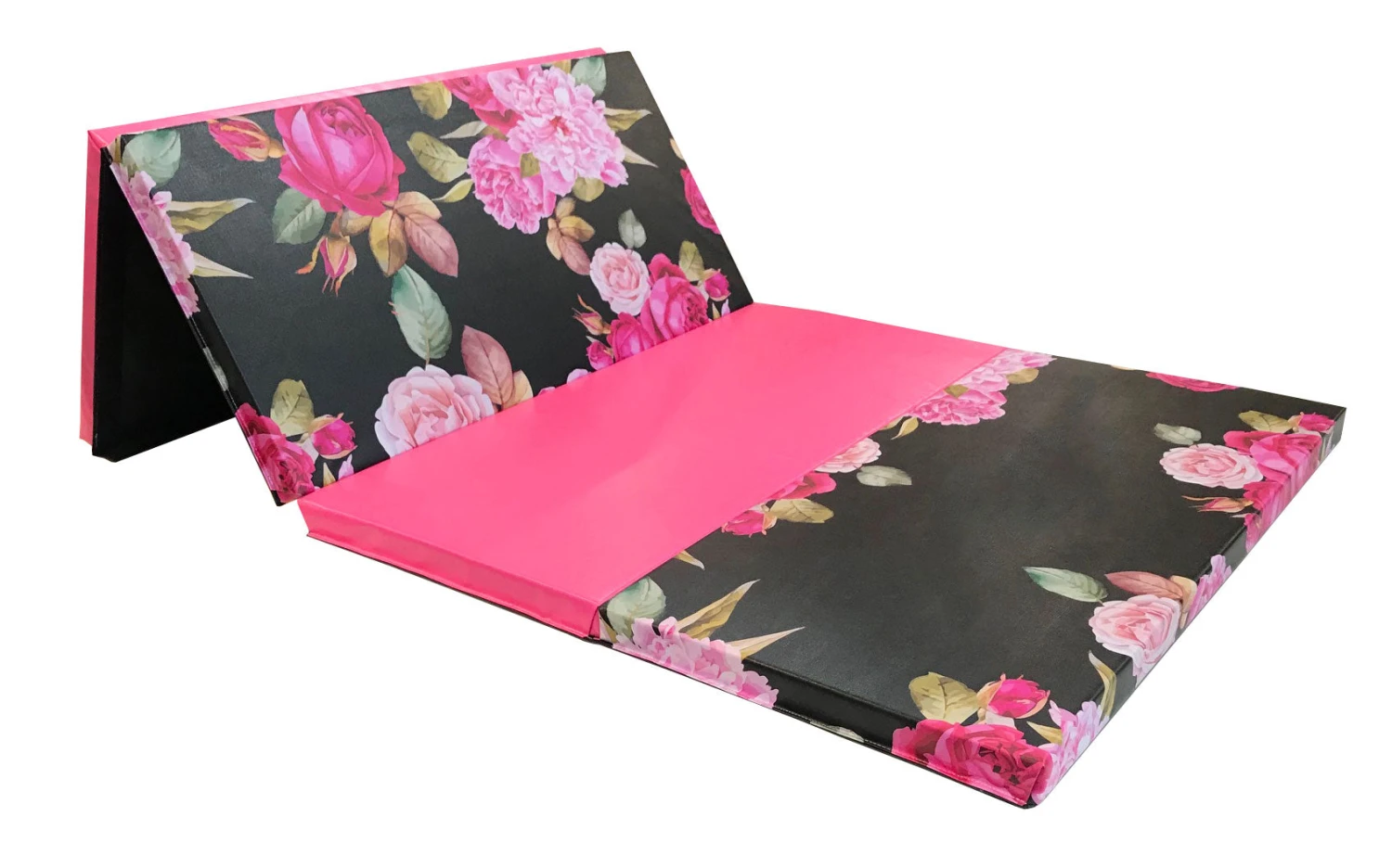 AK Athletic Equipment Black And Pink Peony 4' X 8' Folding Gymnastics Mat 5 AK Athletic Equipment Black And Pink Peony 4' X 8' Folding Gymnastics Mat - Image 3