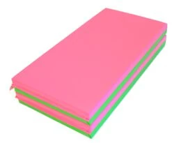 AK Athletic Equipment Folding 4' X 8' X 2" Gymnastics Mat Intermediate Level -Exercise Mat FOLDED PINK LIME 482 f167f119 a89d 479c 90de 0ec9d8249336