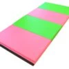 AK Athletic Equipment 40" X 80" X 1 3/8" Intermediate Level Folding Gymnastics Mat -Exercise Mat PINK LIME FLAT 482