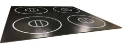 AK Athletic Equipment Black And Red 8 Section 20' X 20' X 1 3/8" Roll-Up Wrestling Mat With Four Practice Circles -Exercise Mat black 8 piece 20 20