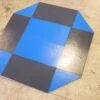 AK Athletic Equipment 8' X 8' Remnant Octagon Wrestling Mat Black And Blue -Exercise Mat blue and black octagon