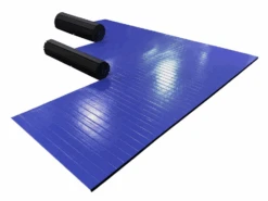 AK Athletic Equipment 16' X 16' X 1 3/8" Roll-Up Wrestling Mat -Exercise Mat blue three piece 53d8e4d6 c990 41b1 a183 cd55babfd246