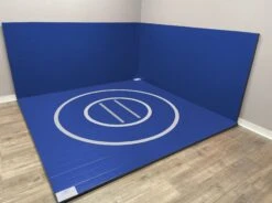 AK Athletic Equipment Instant Wrestling Room 8' X 8' Wrestling Mat And Removable Roll Up Wall Pads Package 9 AK Athletic Equipment Instant Wrestling Room 8' X 8' Wrestling Mat And Removable Roll Up Wall Pads Package -Exercise Mat blueinstantwrestlingroom