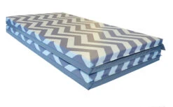 AK Athletic Equipment Chevron Zigzag 4' X 8' X 1 3/8" Advanced Level Folding Gymnastics Mat -Exercise Mat gray chevron folded mat ak