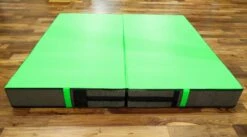 AK Athletic Equipment Aerial Arts Bi-Fold Landing Mat 6' X 6' X 8" -Exercise Mat lime green ariel arts mat