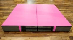 AK Athletic Equipment Aerial Arts Bi-Fold Landing Mat 6' X 6' X 8" -Exercise Mat pink aerial arts mat