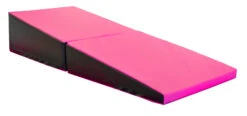 AK Athletic Equipment 29"x 72"x14" Folding Triangle Incline Wedge Mat -Exercise Mat pink and black incline