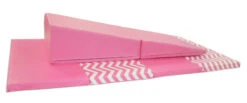 AK Athletic Equipment 4' X 8' X 2" Pink Chevron Gymnastics Folding Mat And Pink Incline Combo