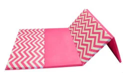 AK Athletic Equipment Clearance Chevron Zigzag 4' X 8' X 2" Intermediate Level Folding Gymnastics Mat 12 AK Athletic Equipment Clearance Chevron Zigzag 4' X 8' X 2" Intermediate Level Folding Gymnastics Mat -Exercise Mat pink partial folded mat ak edfaaf57 4aa4 4440 b0df 4c4c1e31e0ad