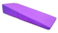AK Athletic Equipment 29"x 72"x14" Folding Triangle Incline Wedge Mat -Exercise Mat purple incline