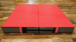 AK Athletic Equipment Aerial Arts Bi-Fold Landing Mat 6' X 6' X 8" -Exercise Mat red aerial arts mat
