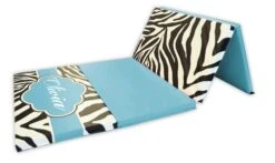 AK Athletic Equipment Zebra Print Monogram 4' X 8' Folding Gymnastics Mat